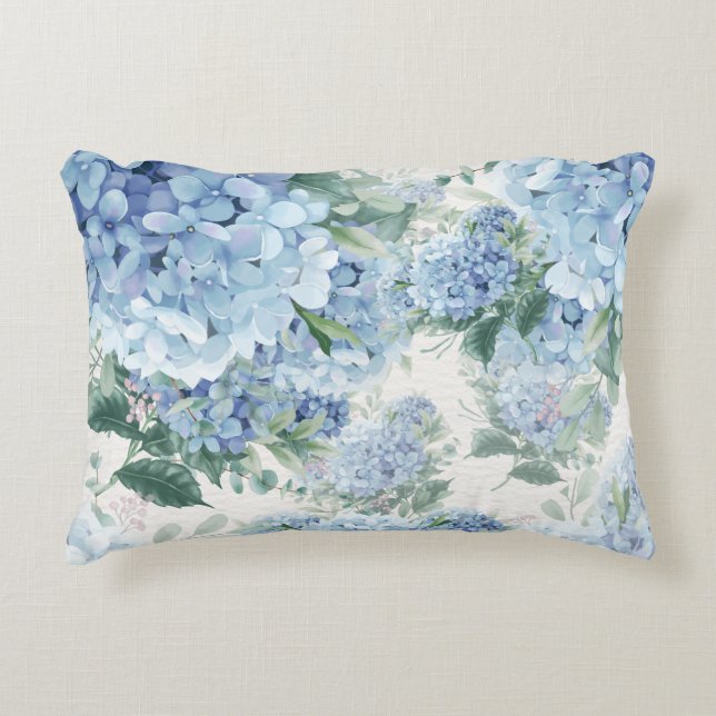 Almofada Decorativa Blue Hydrangea (Frente)