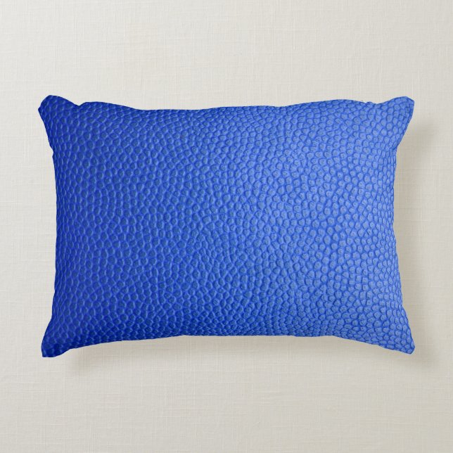 Almofada Decorativa Blue leather skin texture skin (Frente)