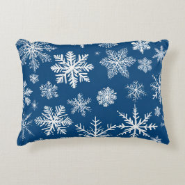 Almofada Decorativa Blue Snowflakes Winter