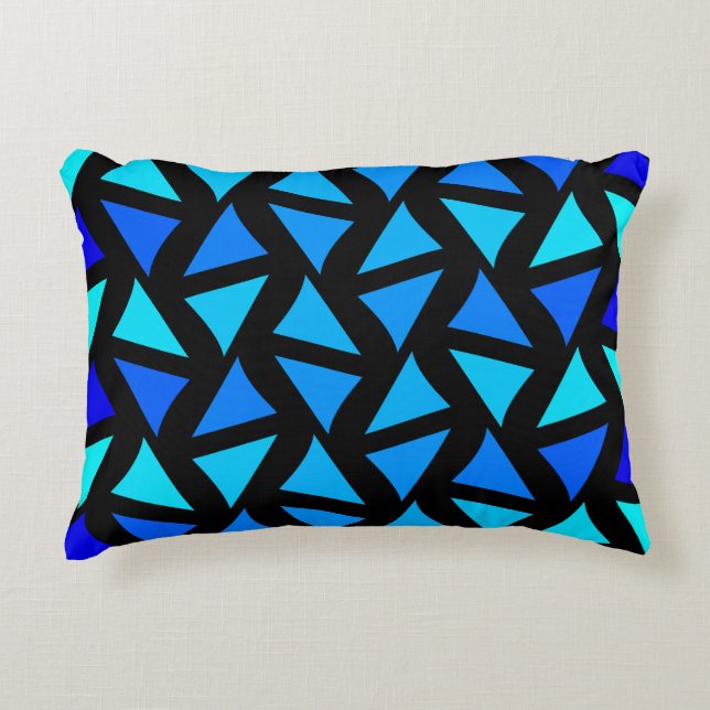 Almofada Decorativa Blues de padrão de abstrato (Frente)