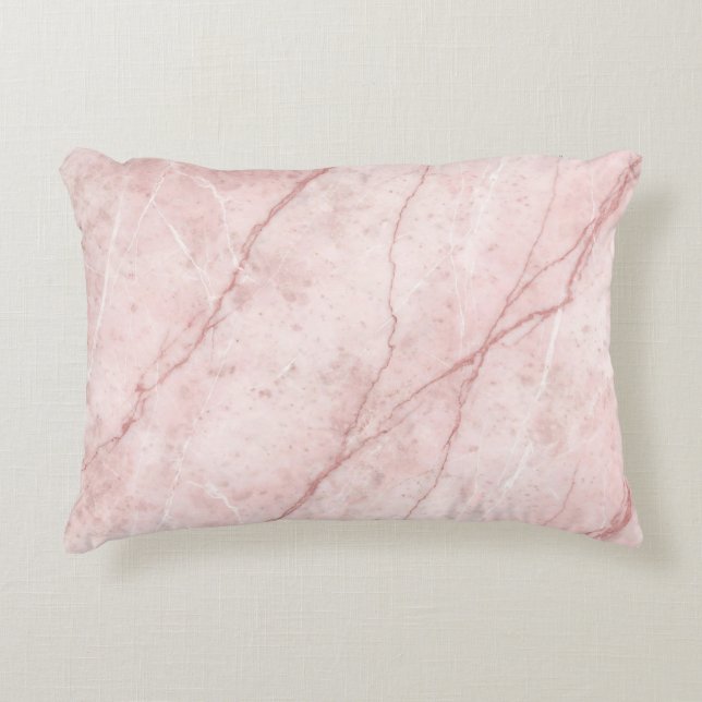 Almofada Decorativa Blush Rosa Mármore Orgânico  (Frente)