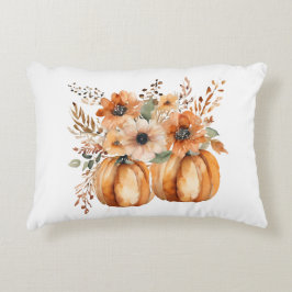 Almofada Decorativa Boho Chic Pumpkin e Floral Patterno Ação de Graças