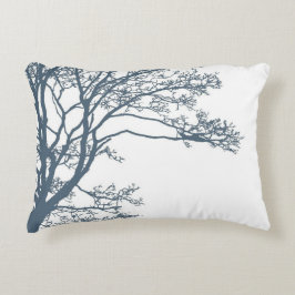 Almofada Decorativa Boho da árvore do Solteiro azul