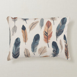 Almofada Decorativa Boho Feather Pattern Throw Pillow