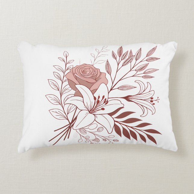 Almofada Decorativa Boho Floral Buquê (Frente)