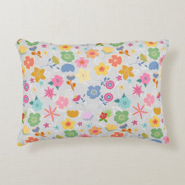 Almofada Decorativa Boho Flowers Padrão B01.w LGrey BG