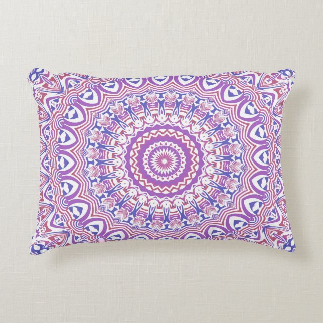 Almofada Decorativa Boho Hippie Funky Groovy Bohemian Kaleidoscope (Frente)
