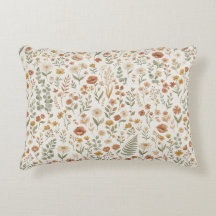 Boho Wildflower Aquarela Floral Terracota