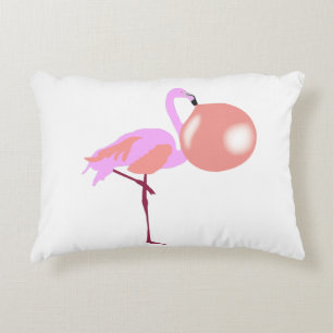Almofada Decorativa Bolha Engraçada Goma Flamingo Soprando Bolha
