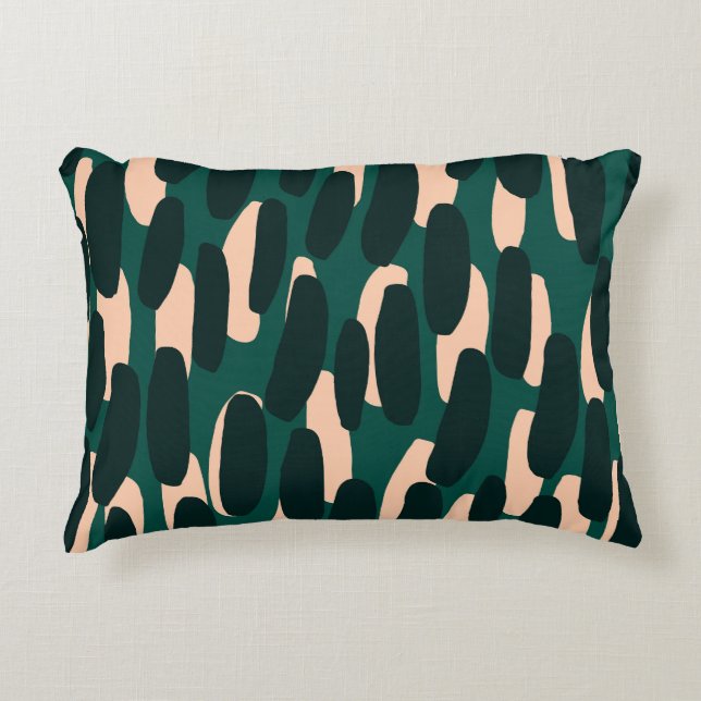 Almofada Decorativa Bolhas de tinta, desenhadas à mão, brilhantes sem  (Frente)