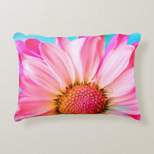 Almofada Decorativa bolinhas e flor rosa