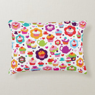 Almofada Decorativa Bolo bonito do copo e pote do chá