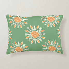 Almofada Decorativa Bolsa de Pêssego Verde Tribal