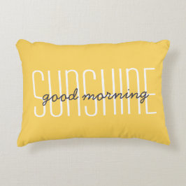Almofada Decorativa Bom dia Sunshine Quote Amarelo Decorativo