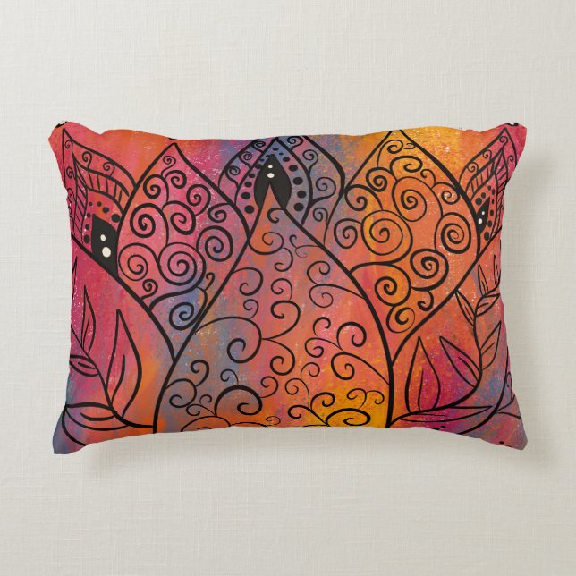 Almofada Decorativa Bonito Arte Floral (Frente)