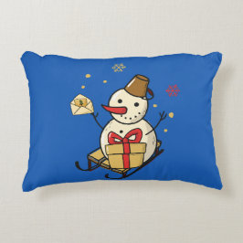 Almofada Decorativa Bonito Neve Em Um Sled