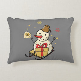 Almofada Decorativa Bonito Neve Em Um Sled