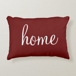 Almofada Decorativa Bonito personalizável "home" profundamente vermel