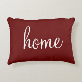 Almofada Decorativa Bonito personalizável "home" profundamente vermelh
