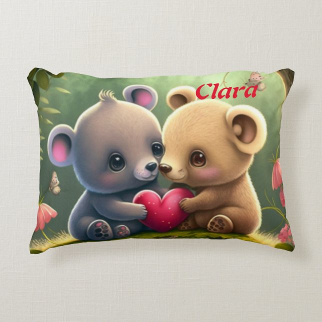 Almofada Decorativa Bons animais apaixonados (Frente)