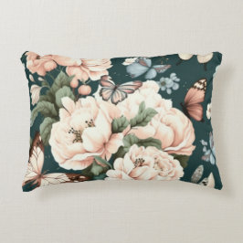 Almofada Decorativa Borboletas e flores