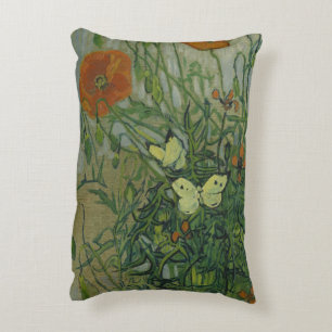 Almofada Decorativa Borboletas e Papoulas por Vincent van Gogh