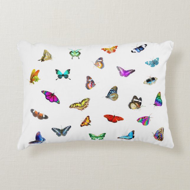 Almofada Decorativa Borboletas Insetam Animais Natureza Borboleta (Frente)