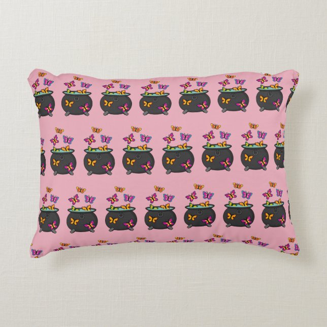 Almofada Decorativa Borboletas mágicas de caldeirão (Frente)