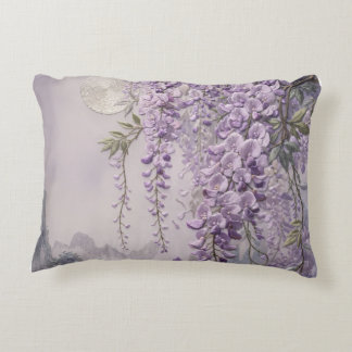Almofada Decorativa Bordado de Wisteria - Paisagem da Montanha da Lua 