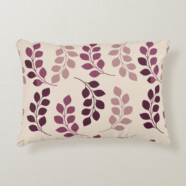 Almofada Decorativa Bordeaux Modern Botanical Japandi (Frente)