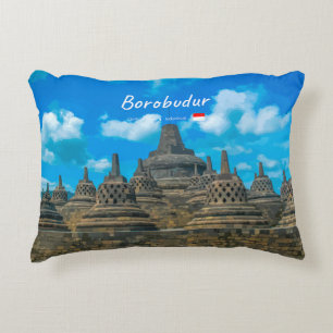 Almofada Decorativa Borobudur, Indonésia - Antigo Templo Budista