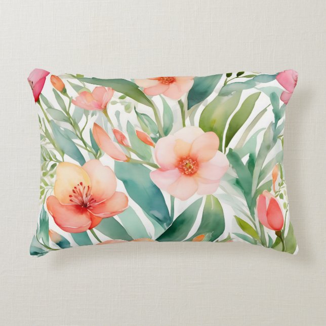 Almofada Decorativa Botânica de Primavera (Frente)