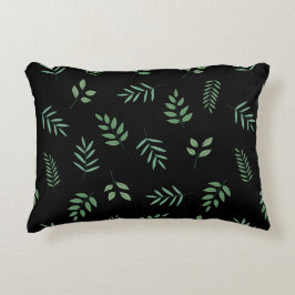 Almofada Decorativa Botanical Accent Pillow – Leaf on Black Design