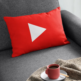Almofada Decorativa Botão Vermelho do YouTube