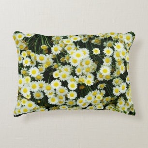 Almofada Decorativa Botões de Flor de Margarida Delicada Amarela, 
