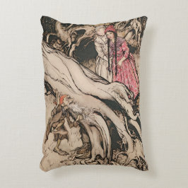 Almofada Decorativa Branca de Neve e Rosa Vermelha por Arthur Rackham