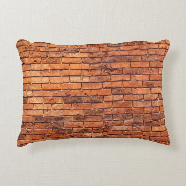 Almofada Decorativa Brick wall red structure masonry (Frente)