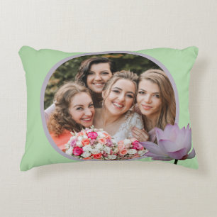 Almofada Decorativa Bridesmaid do Casamento da Flor de Lotus Rosa