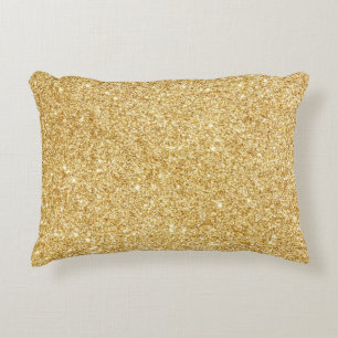Almofada Decorativa Brilho Dourado do falso elegante