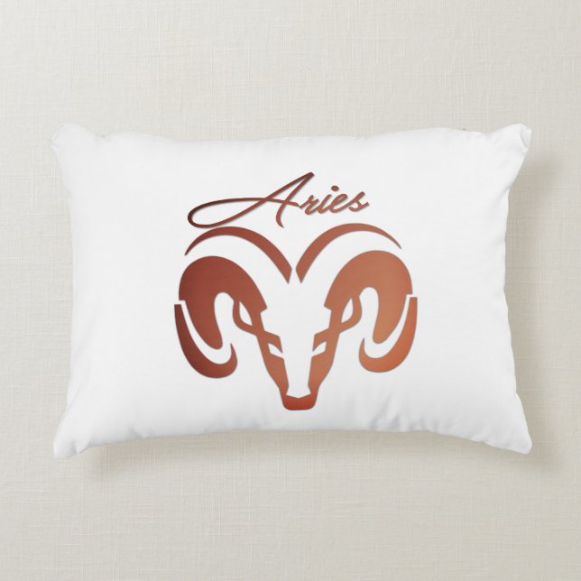 Almofada Decorativa Bronze toca Ram Zodiac (Frente)