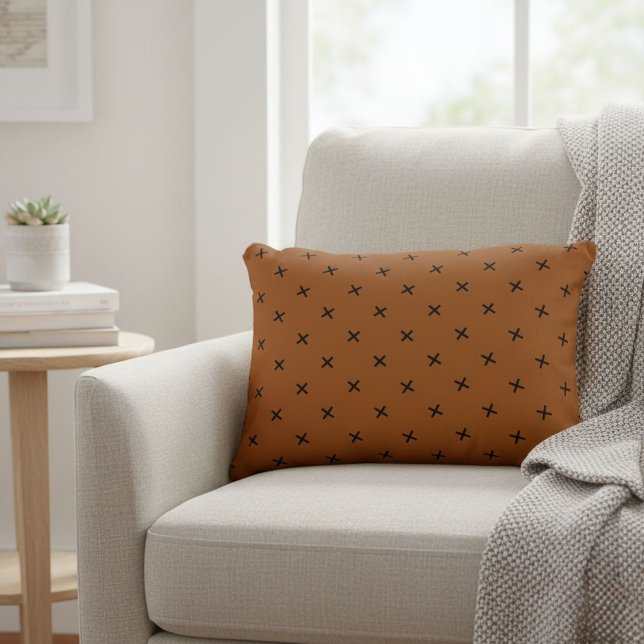 Almofada Decorativa Brown accent pillows / Cushions with black pattern (Criador carregado)