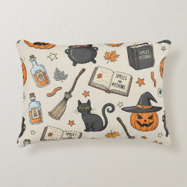 Almofada Decorativa Bruxa de Halloween Vintage