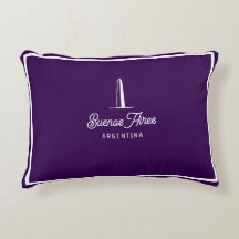 Buenos Aires City Vintage Minimal Throw Pillow