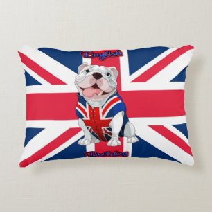 Almofada Decorativa Buldogue do inglês de Union Jack