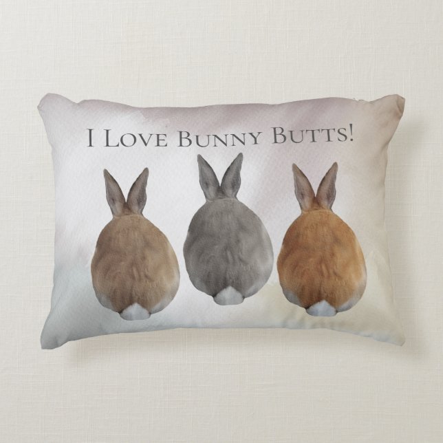 Almofada Decorativa Bunny Rabbit I Love Bunny Bumbuns (Frente)