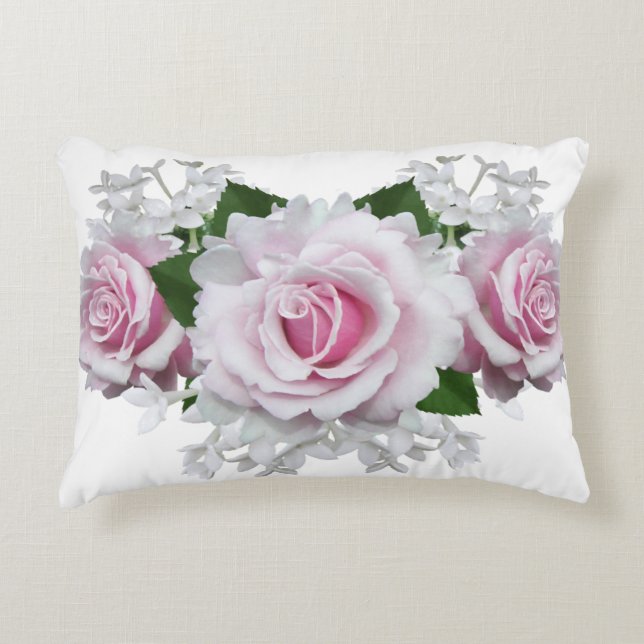 Almofada Decorativa Buquê rosa rosa rosa (Frente)