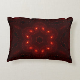 Almofada Decorativa Burgandy Gothic Lace Snowflake, vermelho escuro