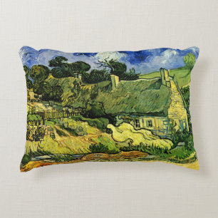 Almofada Decorativa Cabanas de Colmo, Cordeville por Vincent van Gogh