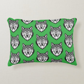 Almofada Decorativa Cabeça de lobo de frente
