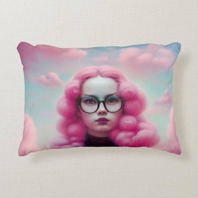 Almofada Decorativa Cabelo Rosa Sério (Frente)